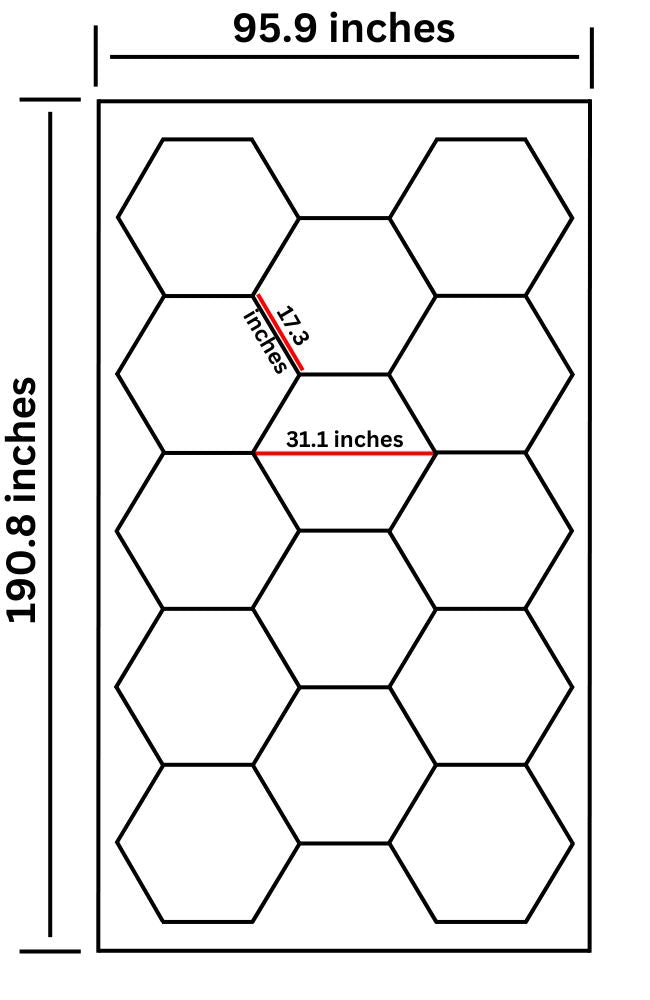 Premium Hexagon | Large 14-Hex Kit with Border + Installation Video