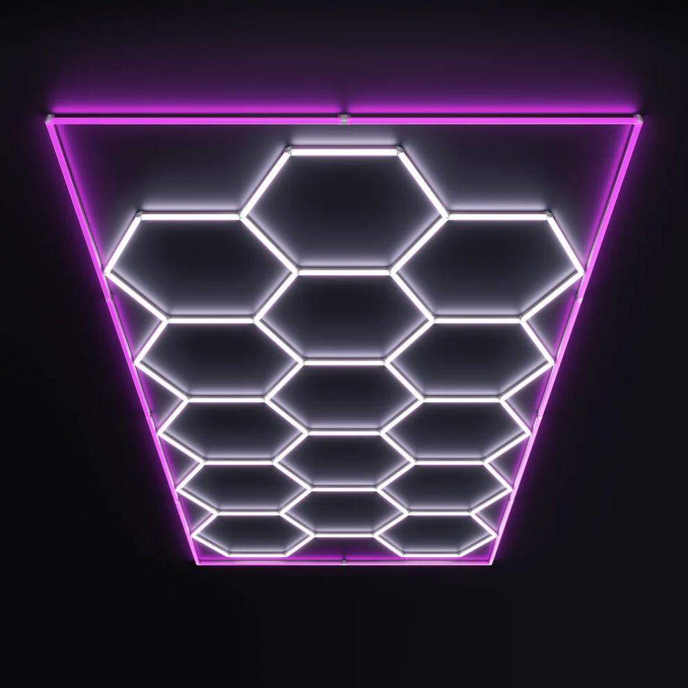 Premium Hexagon | Large 14-Hex Kit with Pink Border