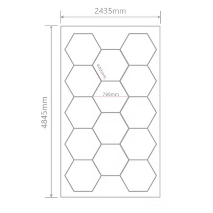 Premium Hexagon | Large 14-Hex Kit with Red Border